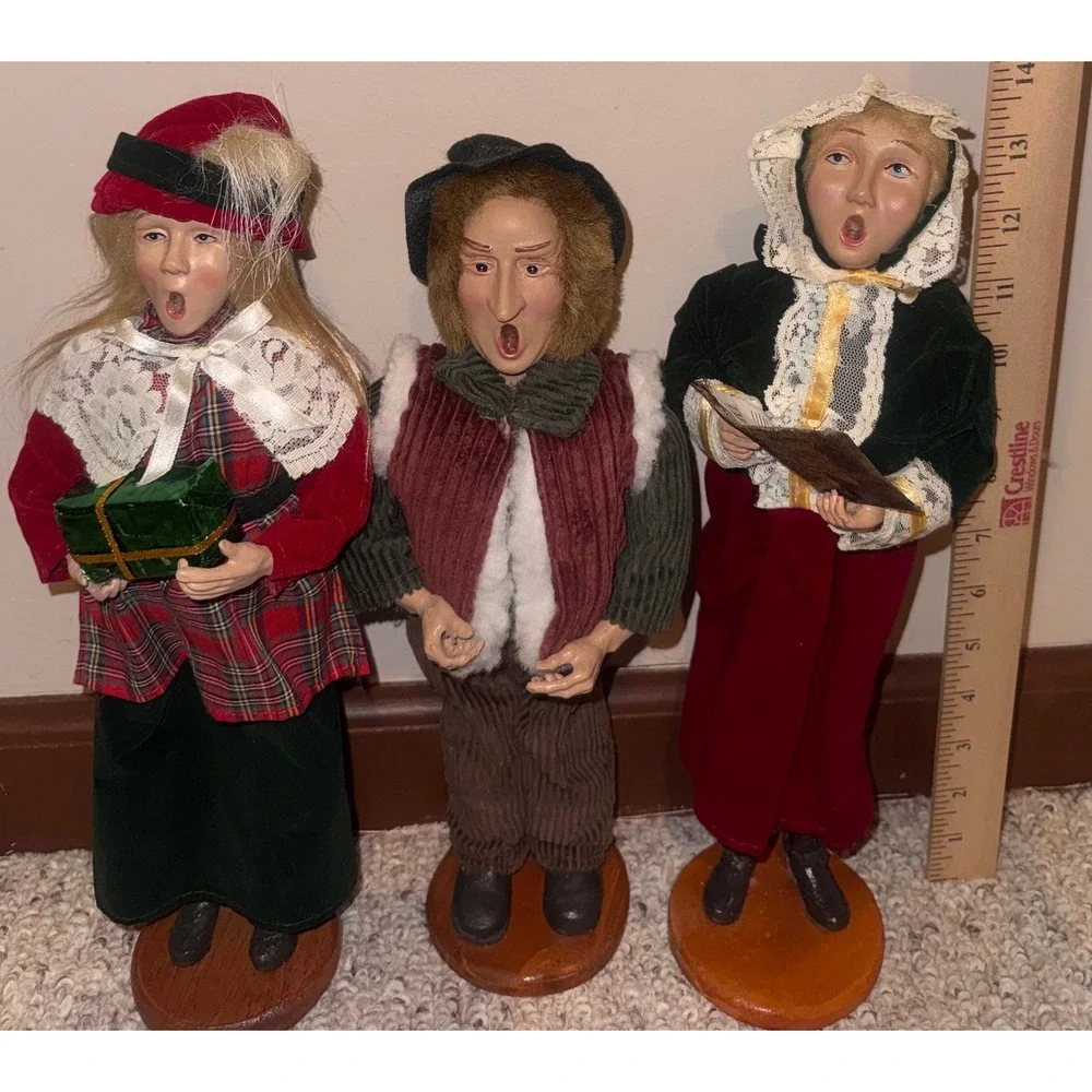 Vintage Christmas Women Men Carolers 9